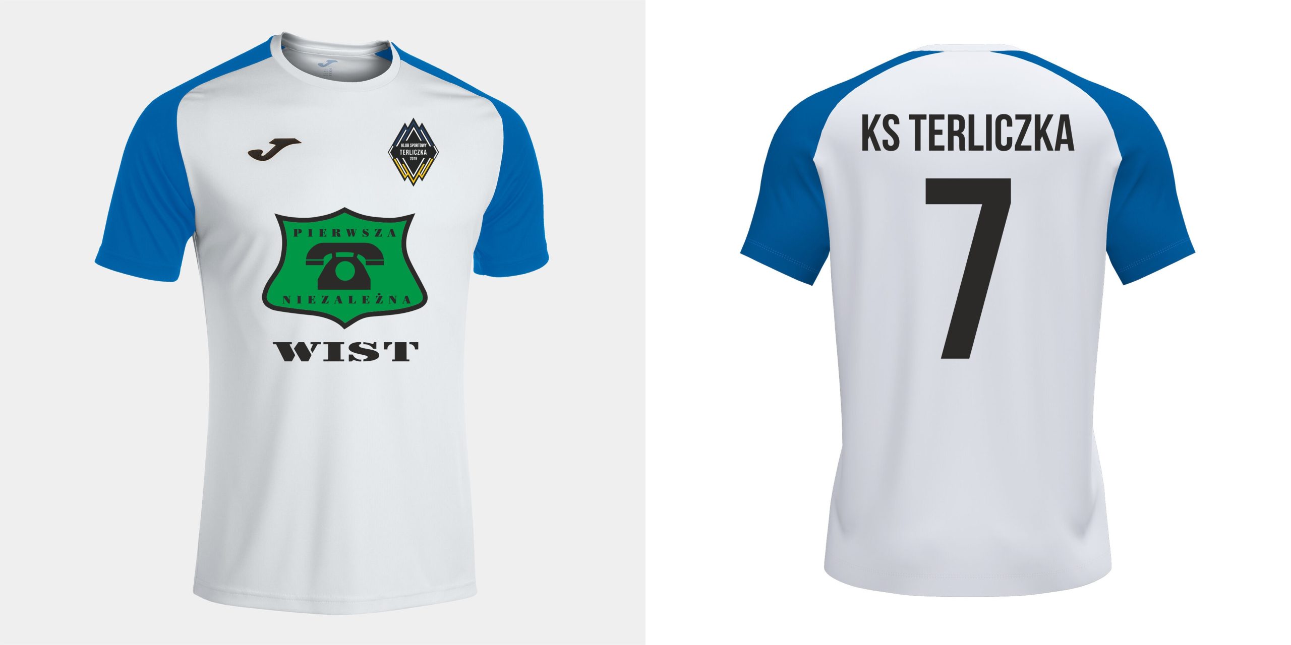 SPORT-RES – koszulka biało-niebieska KS TERLICZKA + WIST 08.2023
